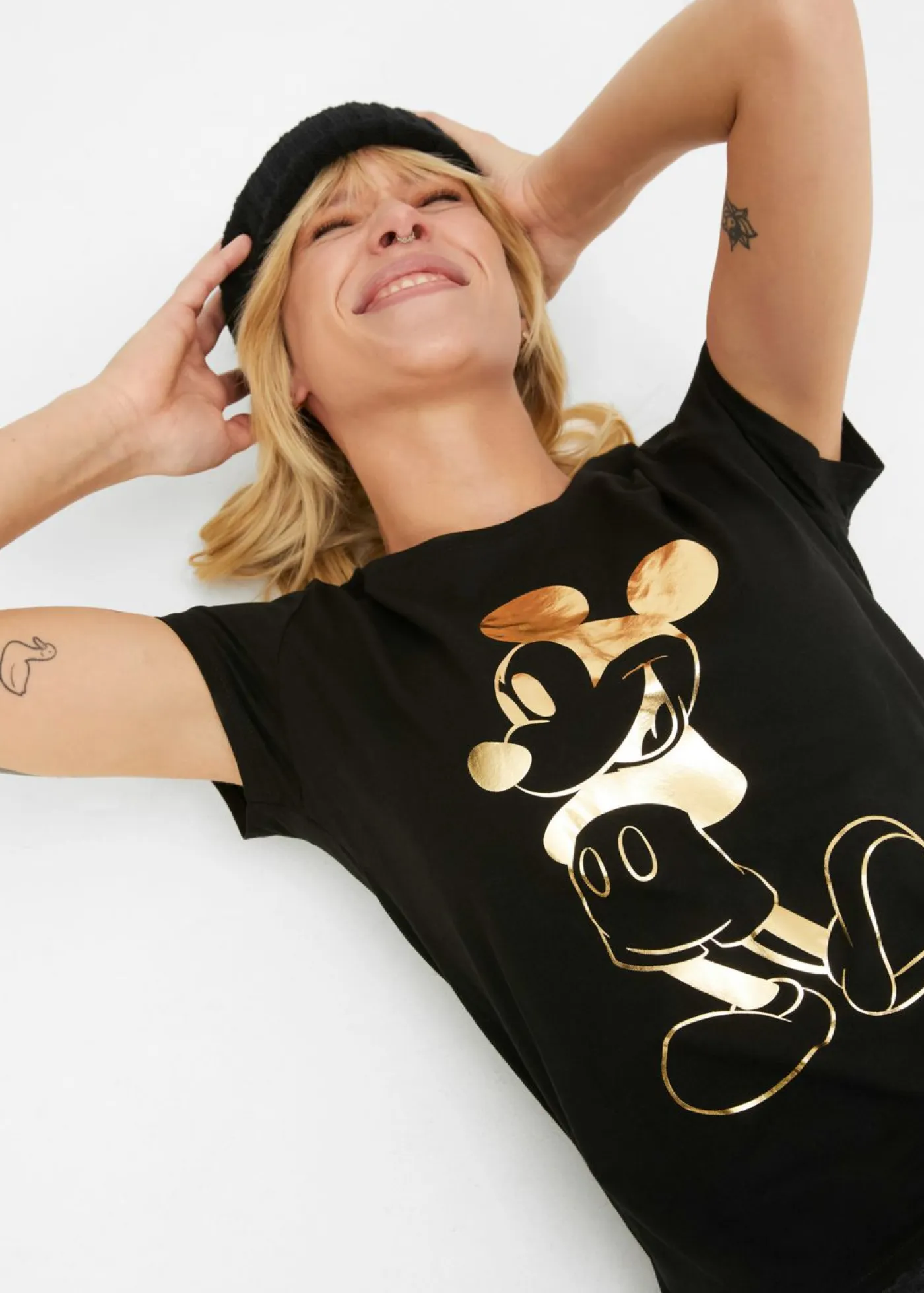 Hot Camiseta con estampado de Mickey Mouse Mujer Camisetas
