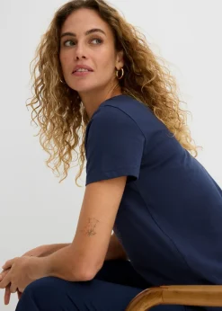 Online Camiseta con estampado de corazón de algodón orgánico Mujer Camisetas