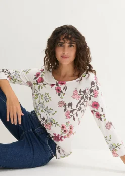 Discount Camiseta con estampado de flores Mujer Camisetas