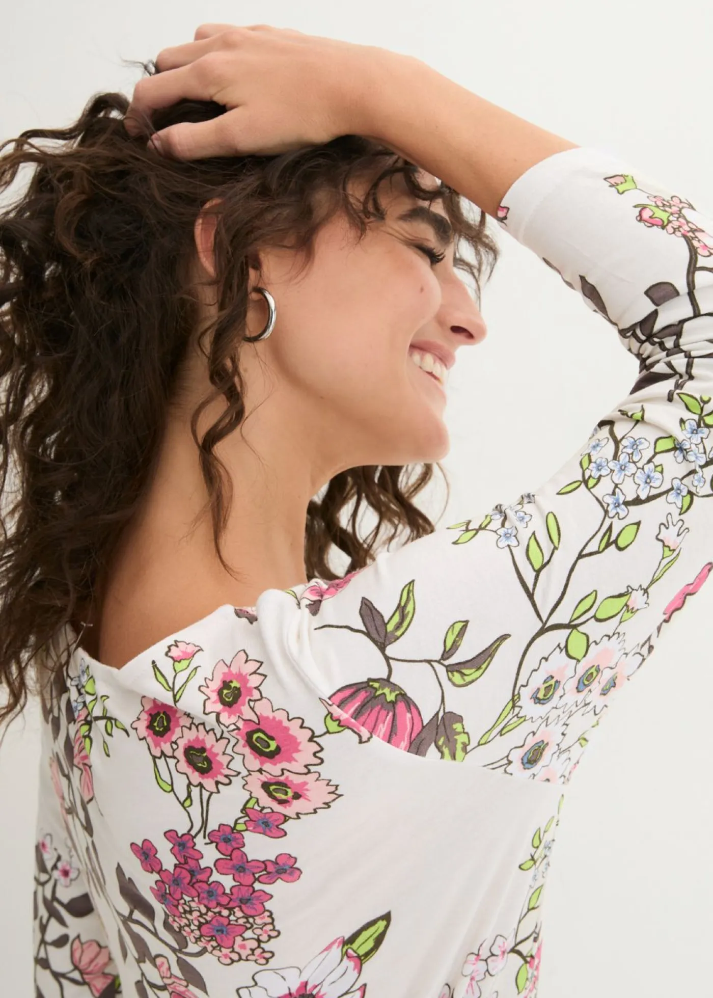 Discount Camiseta con estampado de flores Mujer Camisetas