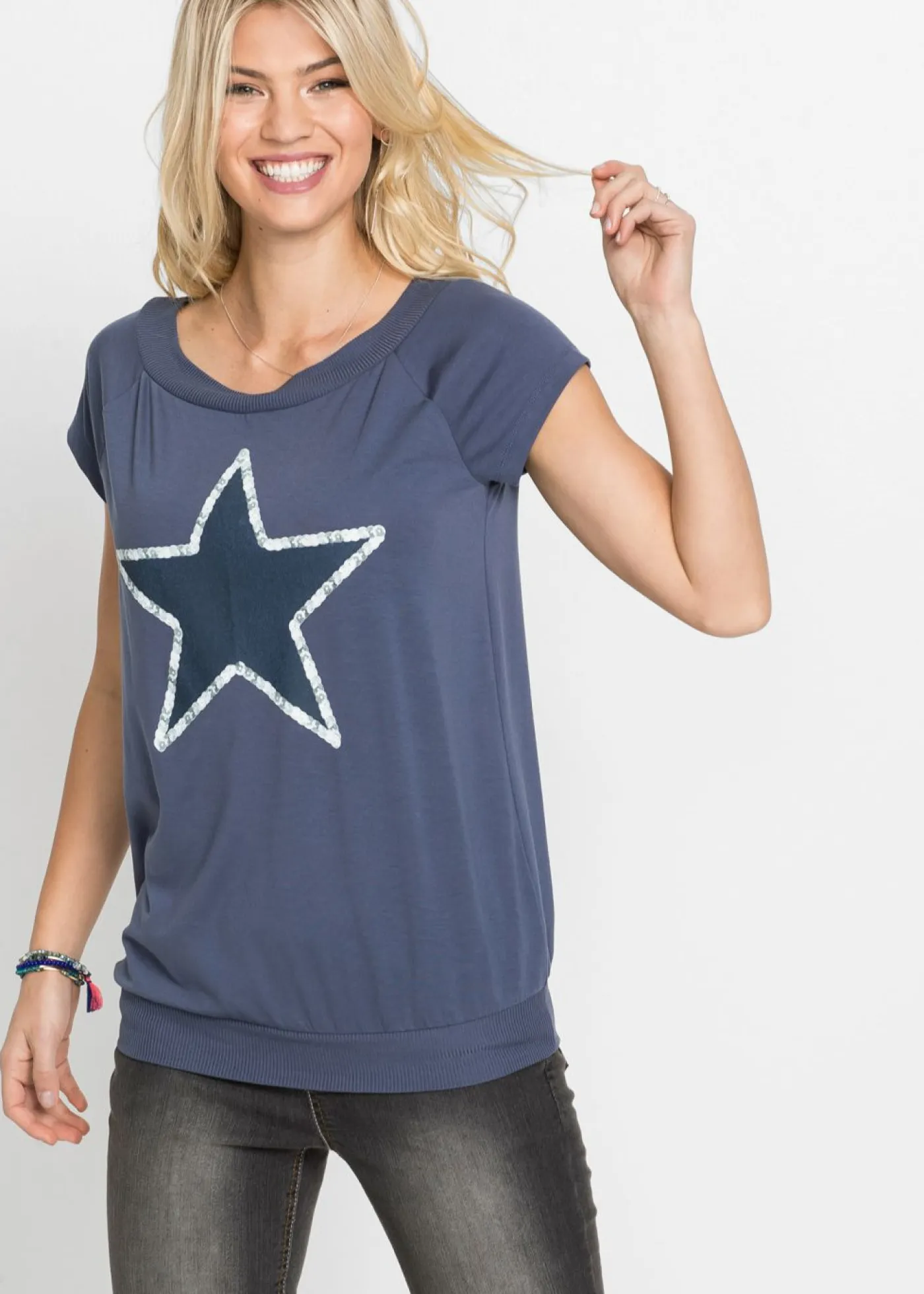 New Camiseta con estampado de estrellas Mujer Camisetas