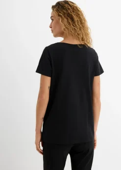 Best Camiseta con estampado de corazón de algodón orgánico Mujer Camisetas