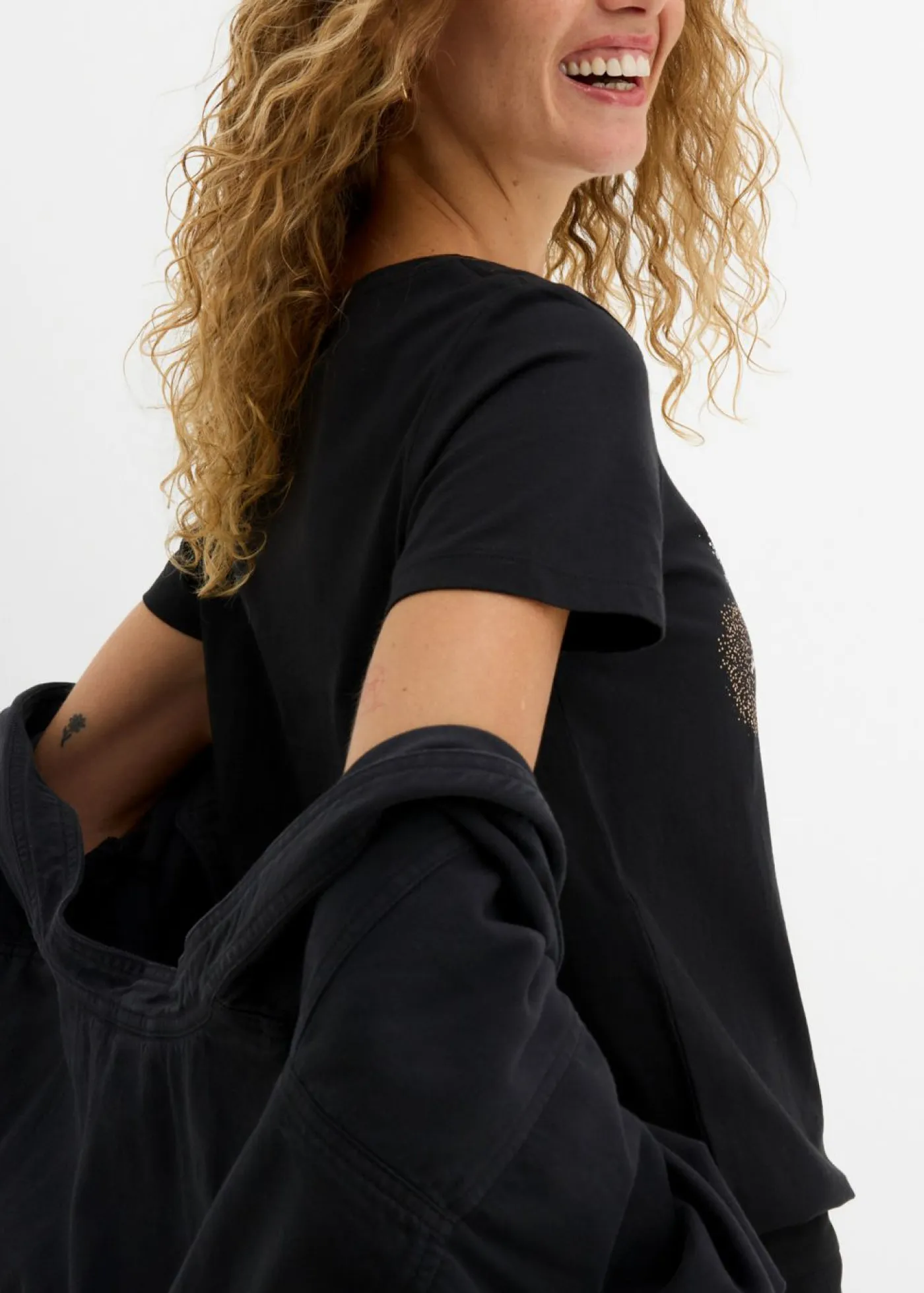Best Camiseta con estampado de corazón de algodón orgánico Mujer Camisetas