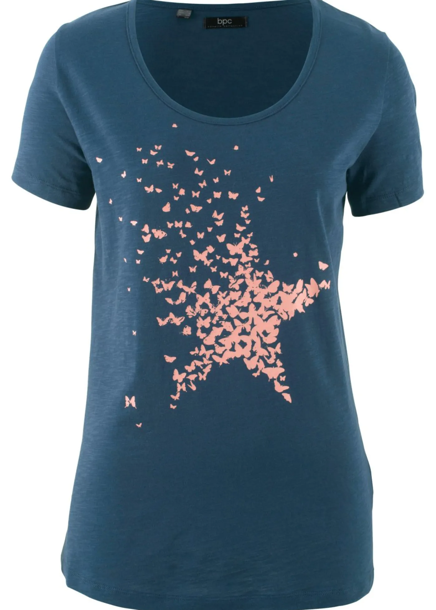 Sale Camiseta con hilo flameado y manga corta Mujer Camisetas