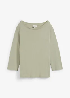 New Camiseta con hombros descubiertos de suave mezcla de modal Mujer Esenciales|Camisetas