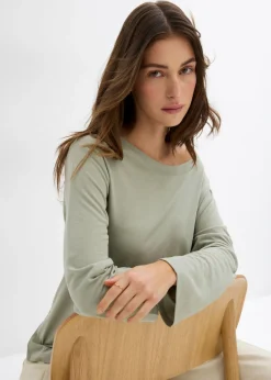New Camiseta con hombros descubiertos de suave mezcla de modal Mujer Esenciales|Camisetas
