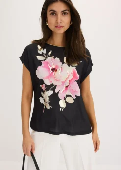 Outlet Camiseta con inserto de malla Mujer Camisetas