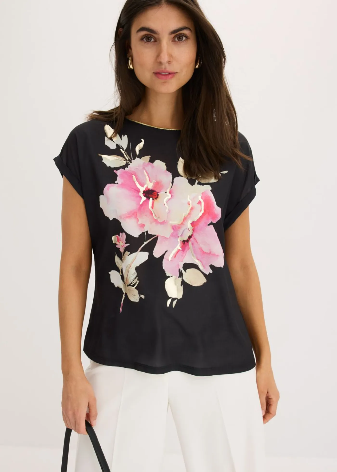 Outlet Camiseta con inserto de malla Mujer Camisetas