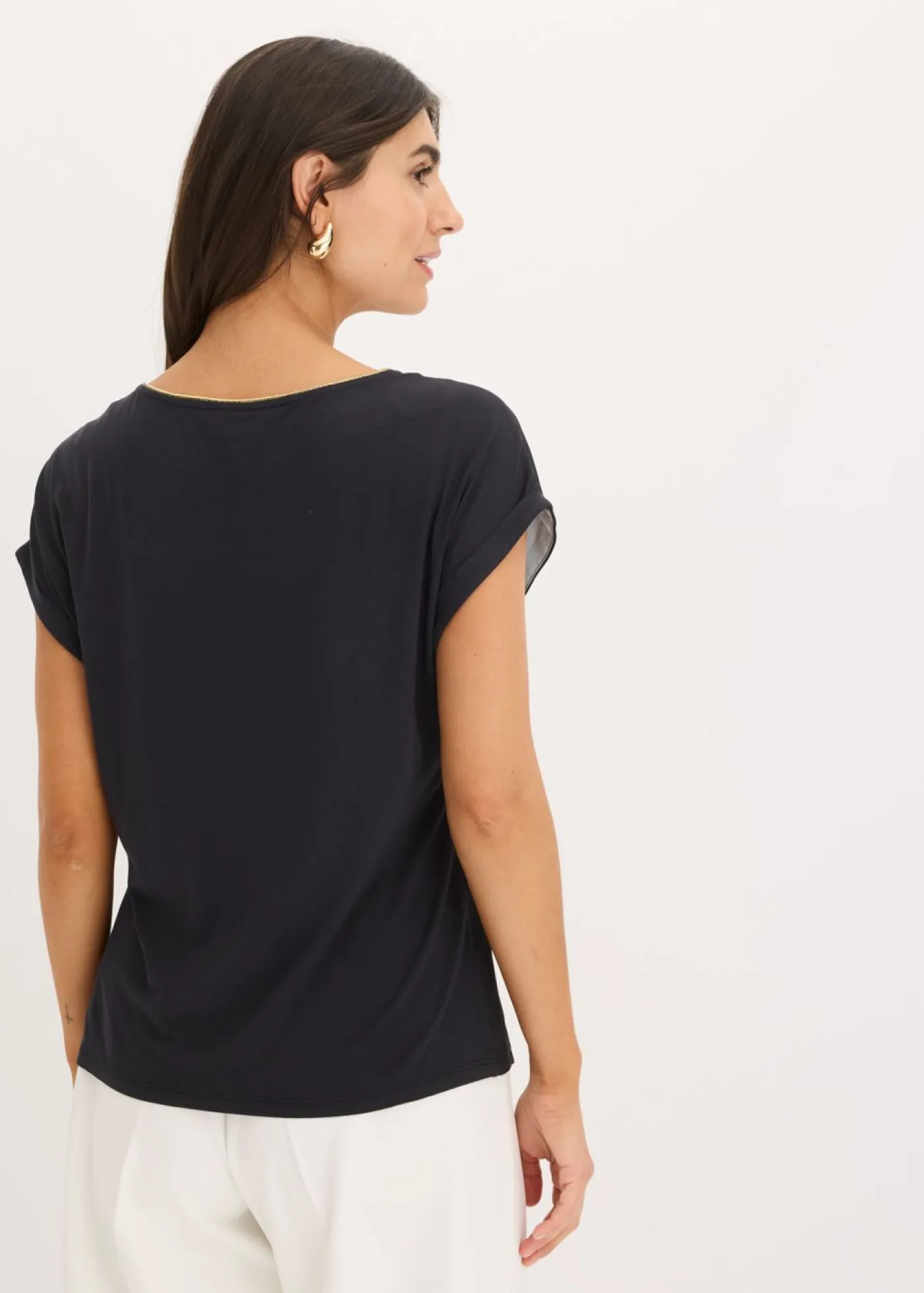 Outlet Camiseta con inserto de malla Mujer Camisetas