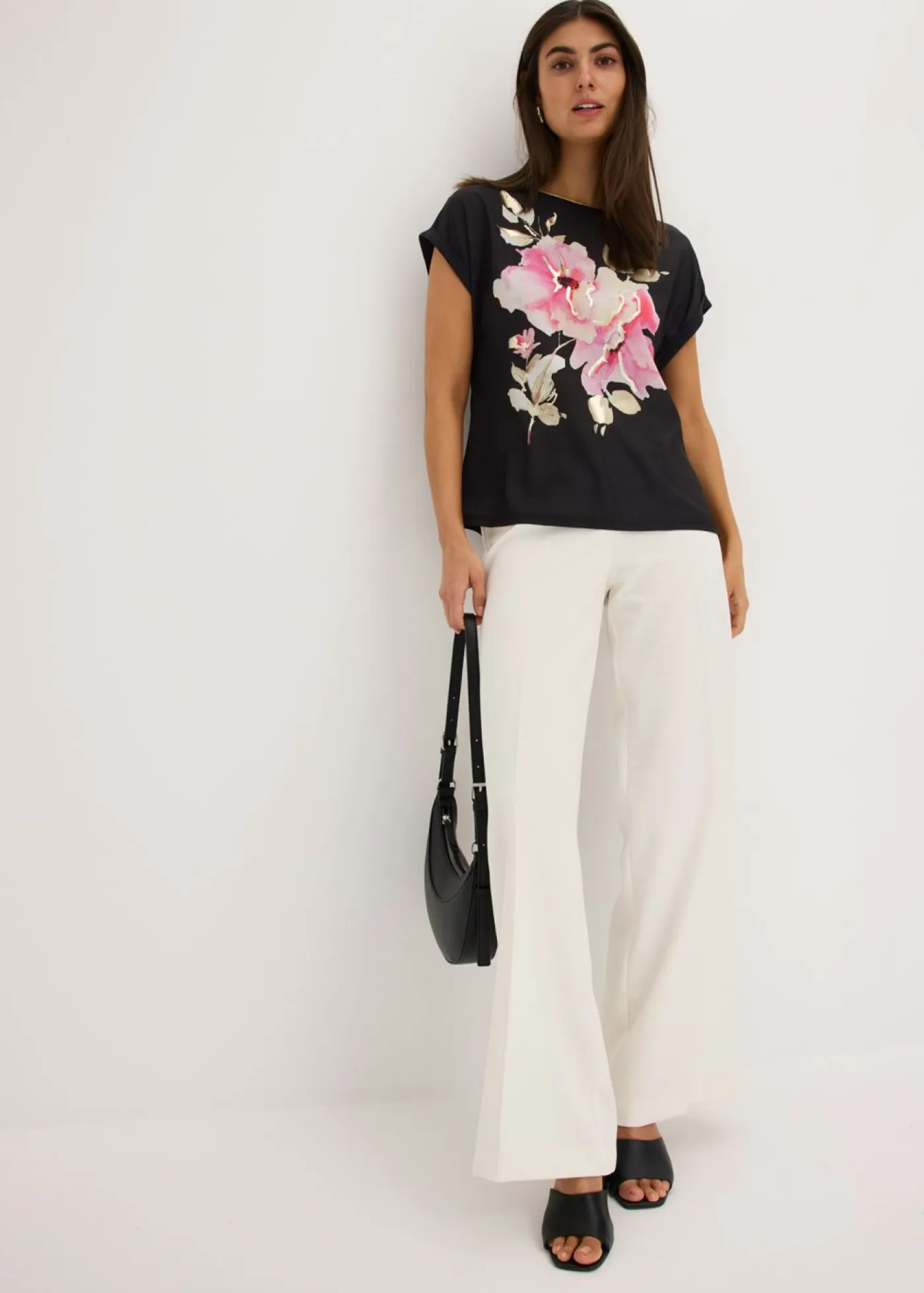 Outlet Camiseta con inserto de malla Mujer Camisetas