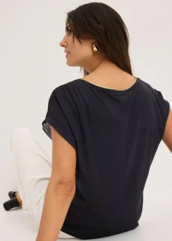 Outlet Camiseta con inserto de malla Mujer Camisetas