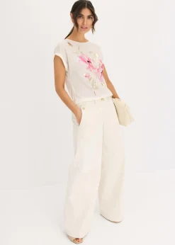 Sale Camiseta con inserto de malla Mujer Camisetas