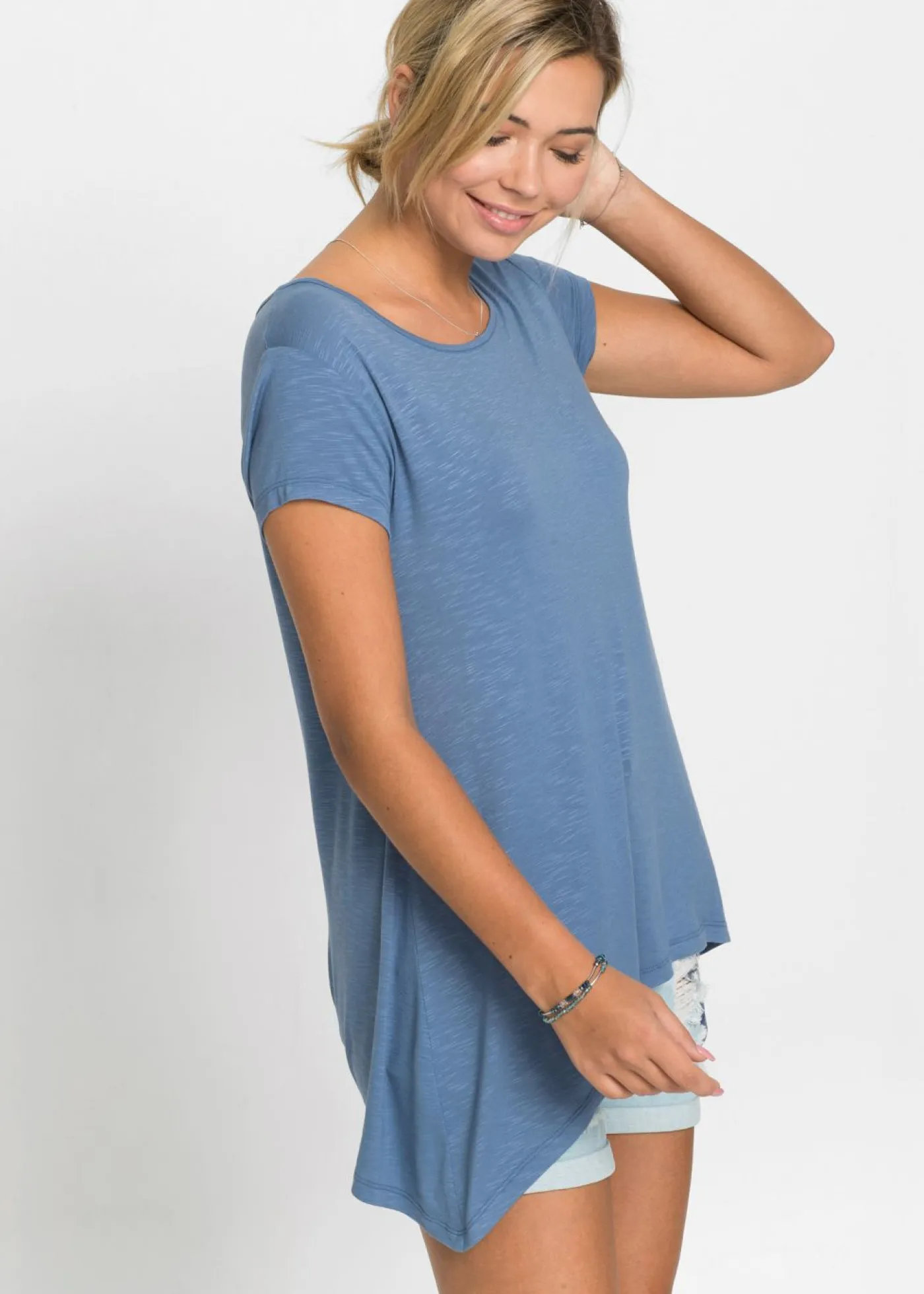 Camiseta con largo asimétrico Mujer Camisetas