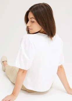 Discount Camiseta con mangas abullonadas Mujer Camisetas|Novedades