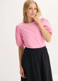 Clearance Camiseta con mangas abullonadas Mujer Camisetas|Novedades