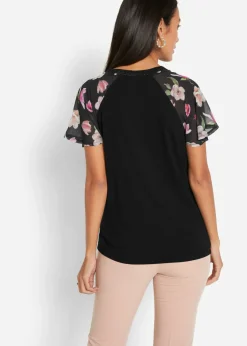 Hot Camiseta con mangas de gasa Mujer Camisetas