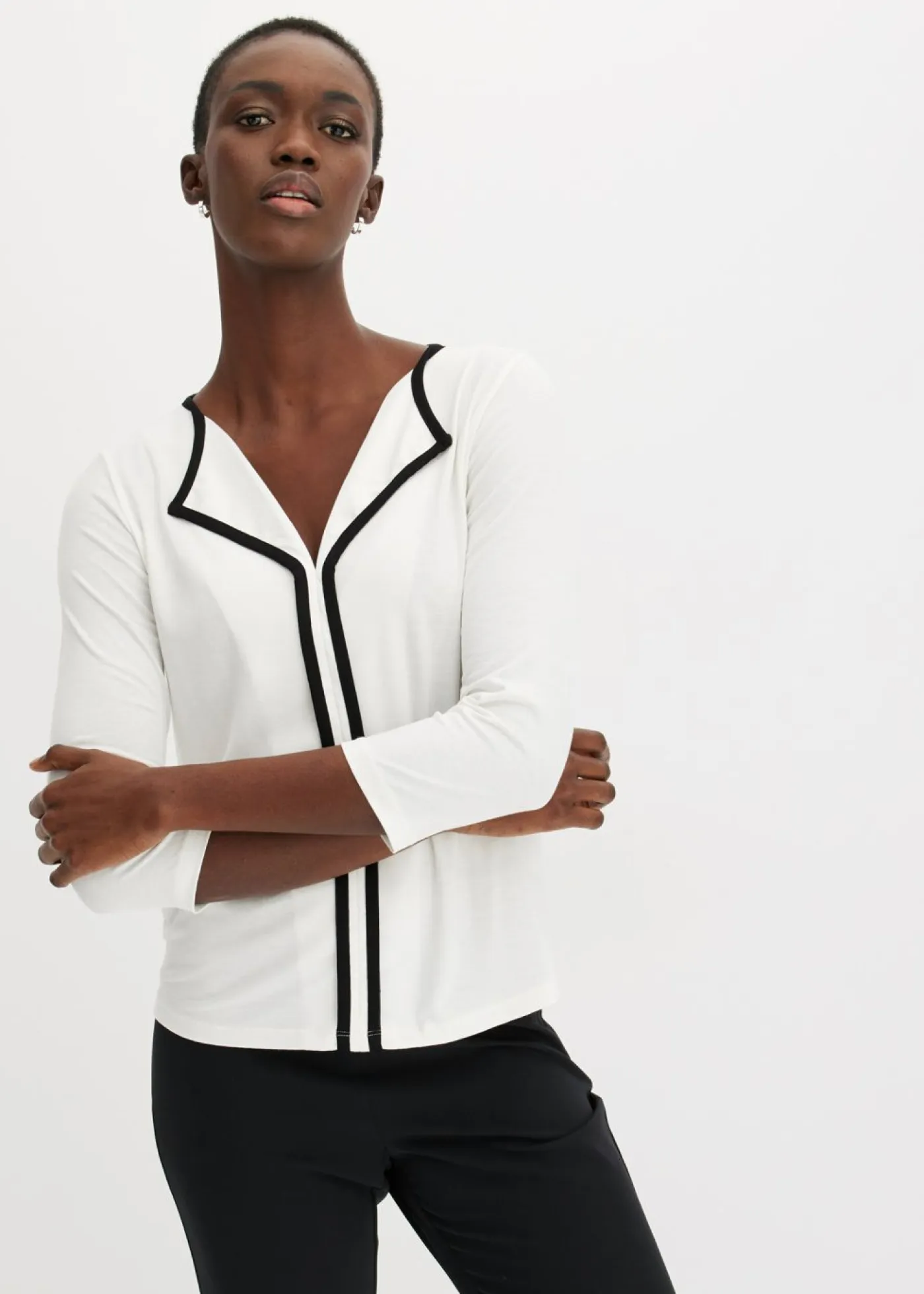 Hot Camiseta con panel en contraste Mujer Camisetas