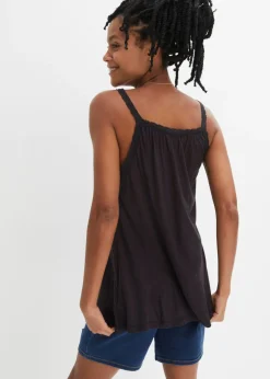 Camiseta con ribete de encaje Mujer Camisetas