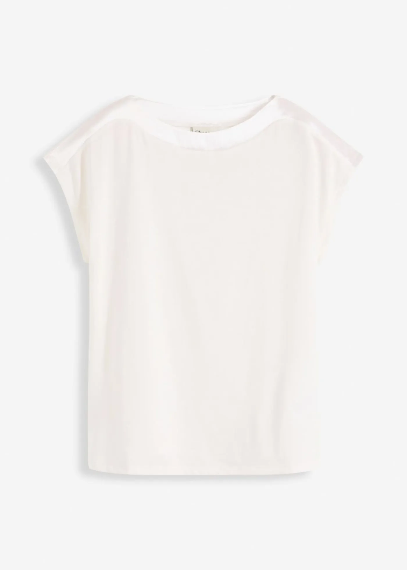 Sale Camiseta con ribete de satén Mujer Camisetas