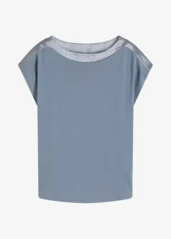 Online Camiseta con ribete de satén Mujer Camisetas