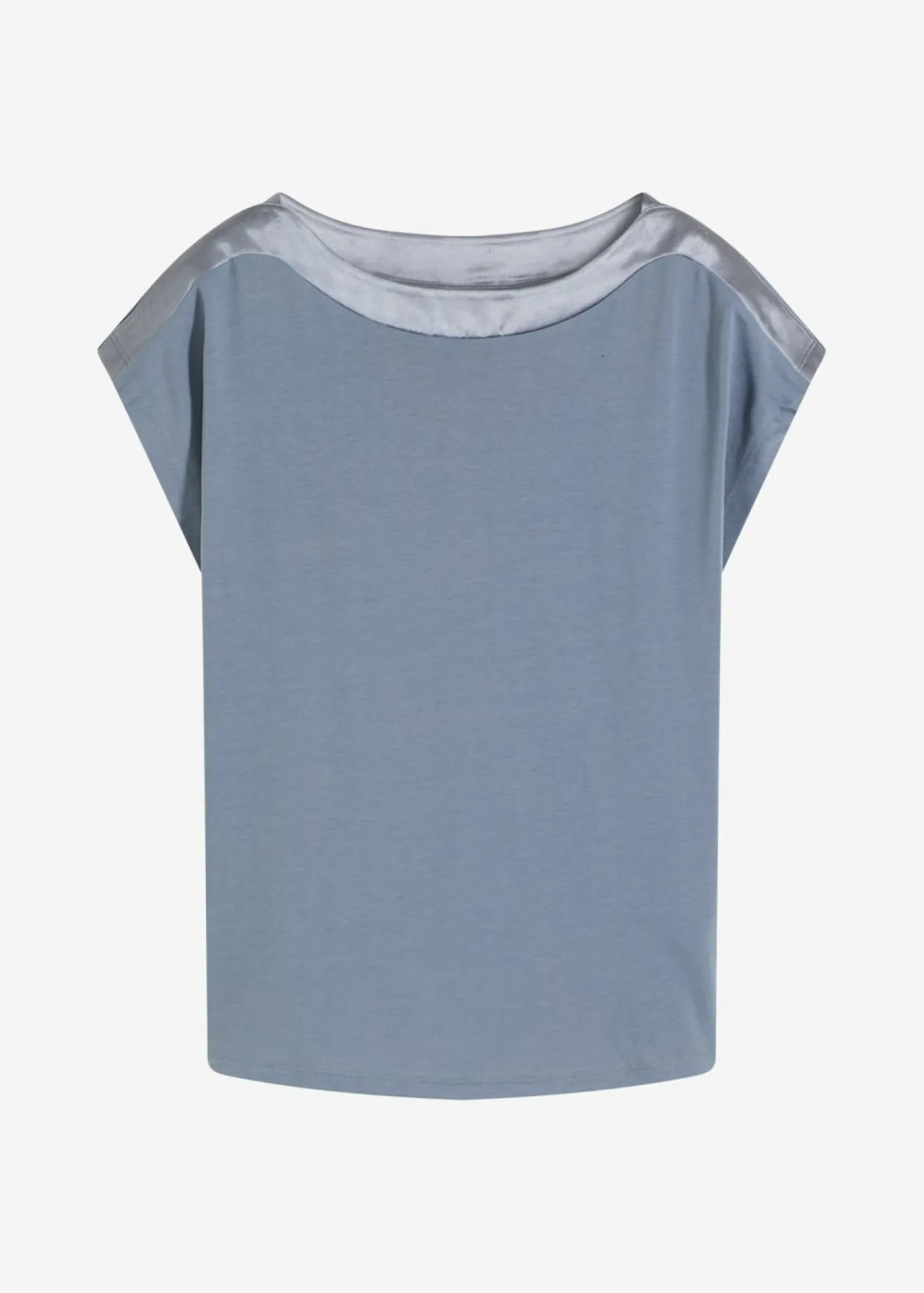Online Camiseta con ribete de satén Mujer Camisetas