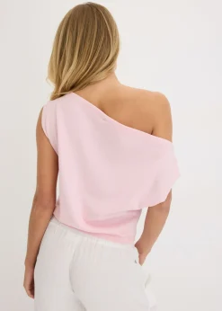 Clearance Camiseta con un hombro al descubierto Mujer Camisetas|Ropa De Punto
