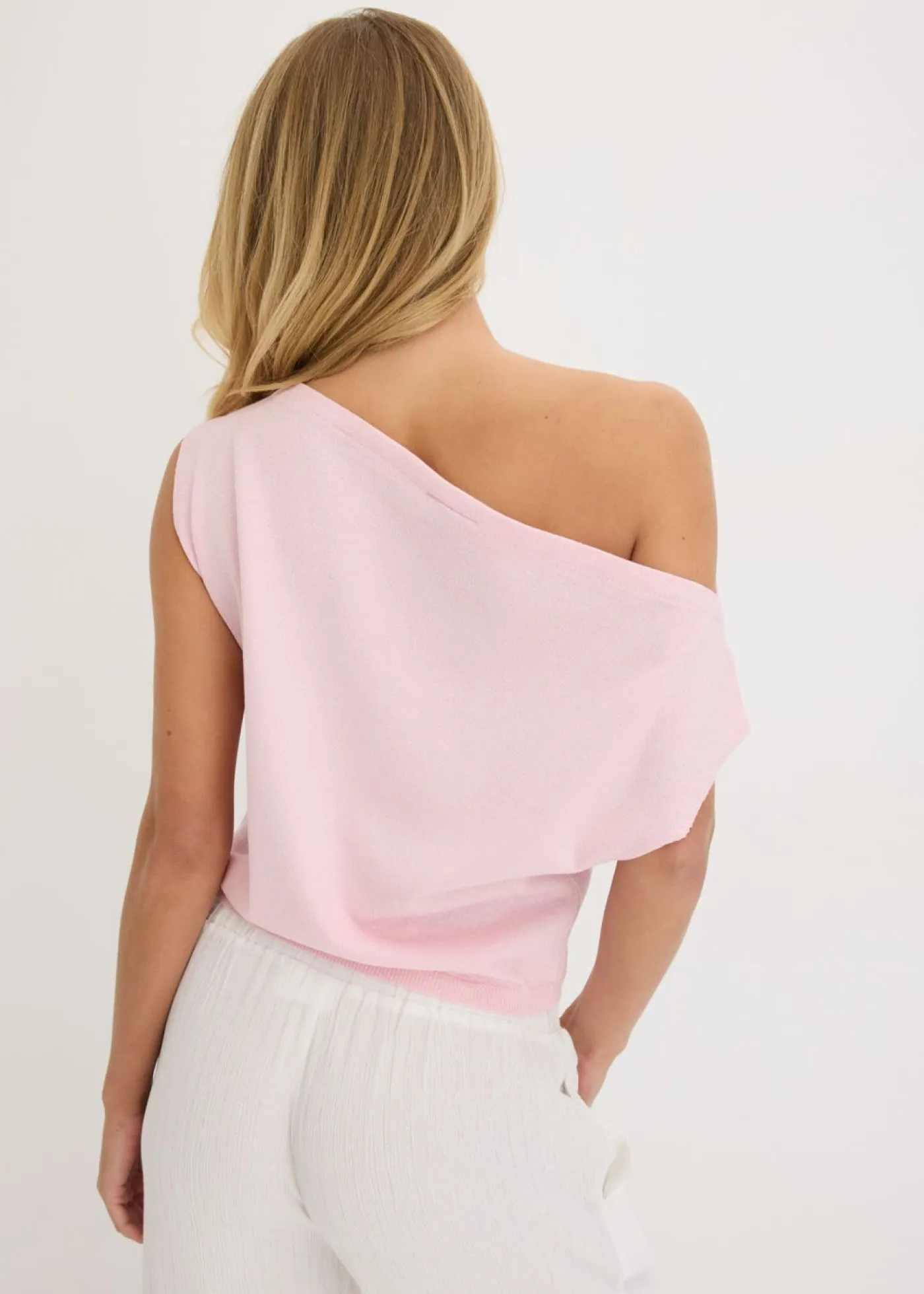 Clearance Camiseta con un hombro al descubierto Mujer Camisetas|Ropa De Punto