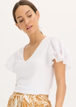 Camiseta con volantes Mujer Camisetas