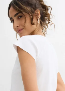 Clearance Camiseta corta de canalé Mujer Camisetas