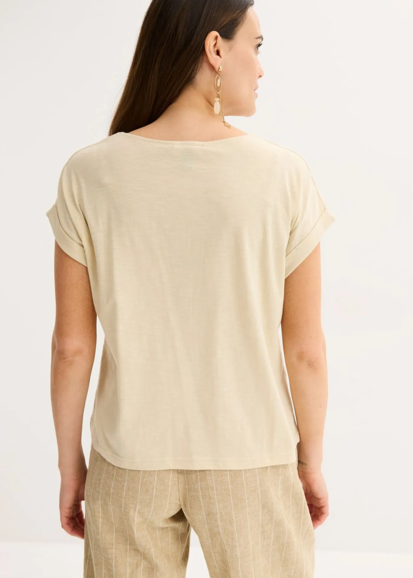 Best Camiseta de algodón con aplicación de tachuelas Mujer Camisetas