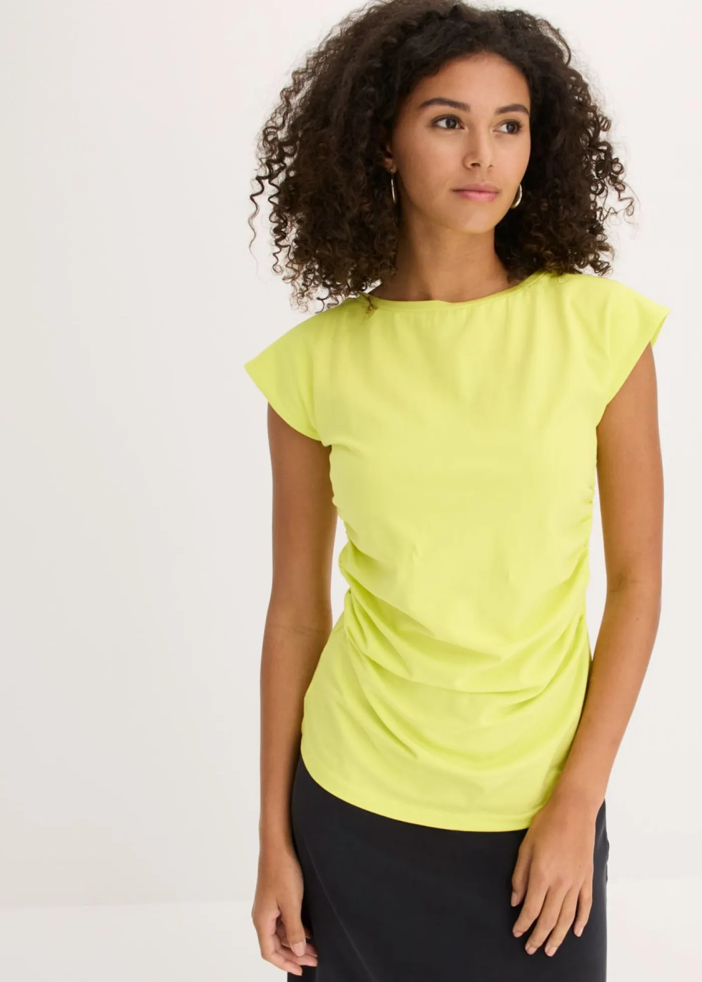Best Camiseta de algodón con elástico Mujer Camisetas
