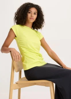 Best Camiseta de algodón con elástico Mujer Camisetas