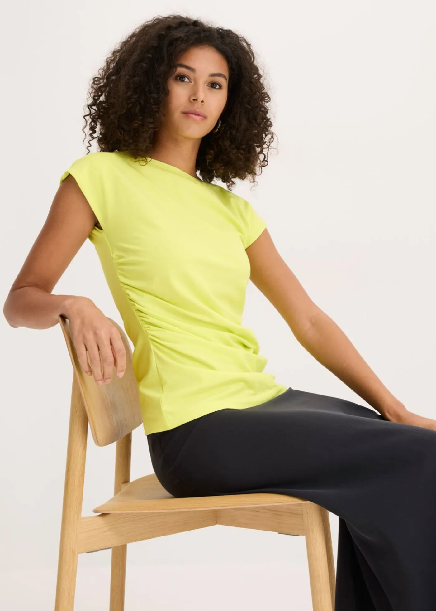 Best Camiseta de algodón con elástico Mujer Camisetas