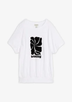 Discount Camiseta de algodón con nido de abeja Mujer Camisetas|Novedades