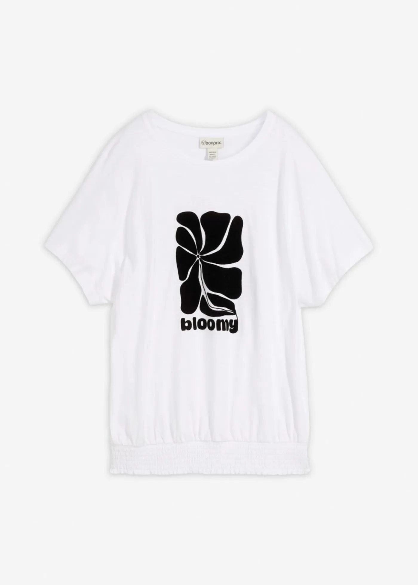 Discount Camiseta de algodón con nido de abeja Mujer Camisetas|Novedades