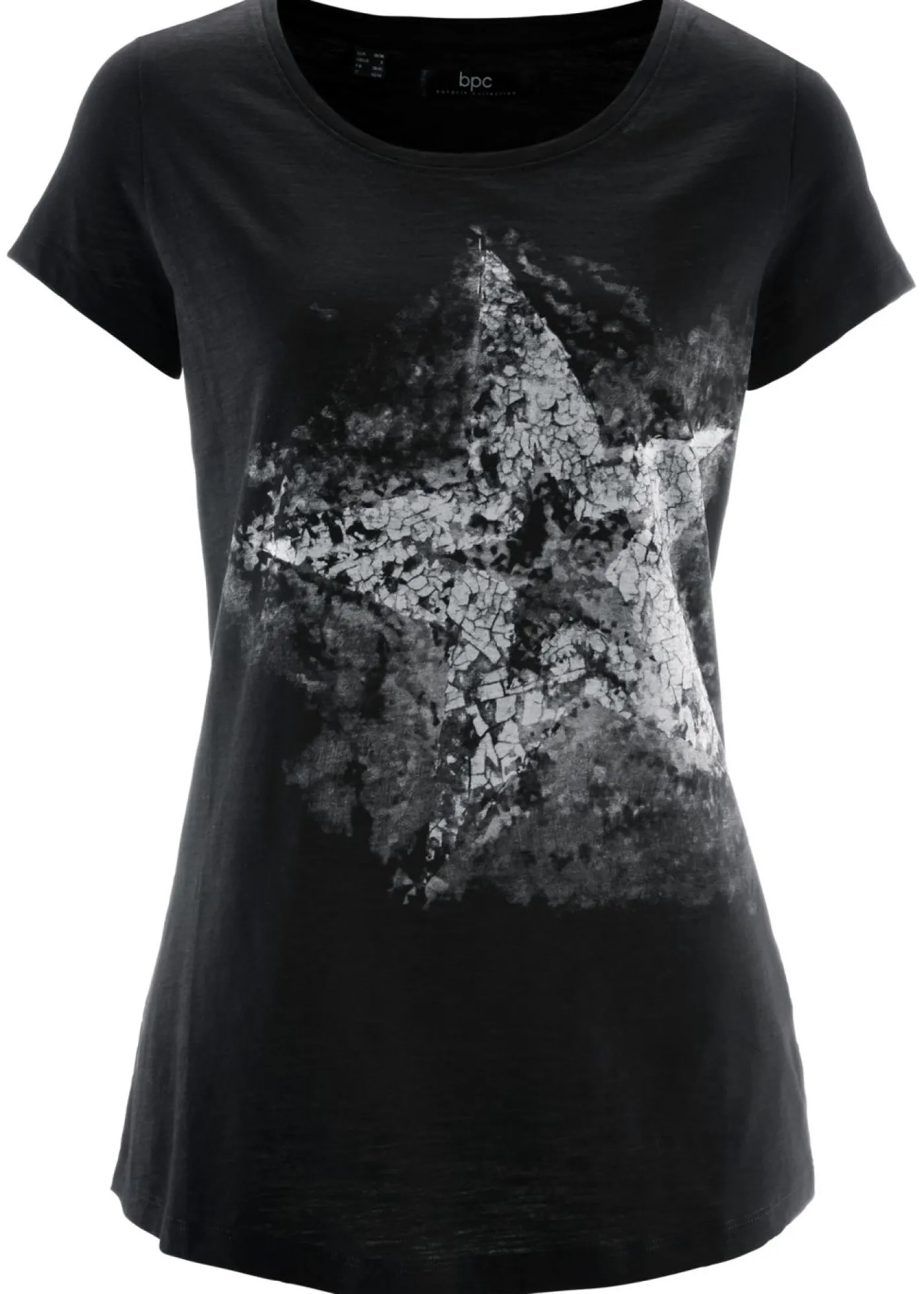 Sale Camiseta de algodón e hilo flameado con manga corta Mujer Camisetas