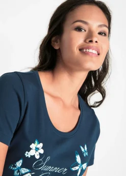 Online Camiseta de algodón, manga corta Mujer Camisetas