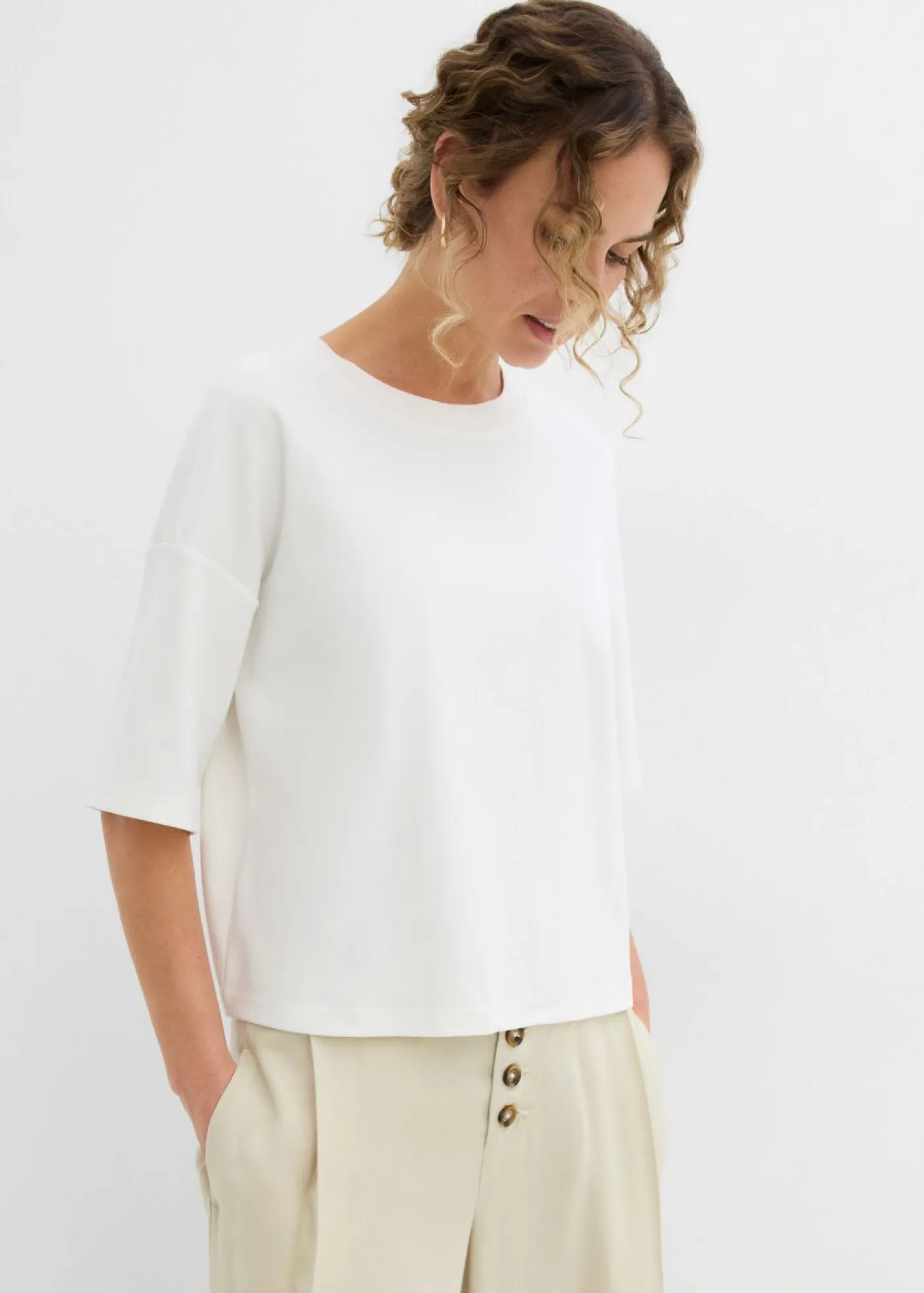 Sale Camiseta de algodón orgánico puro Mujer Esenciales|Camisetas