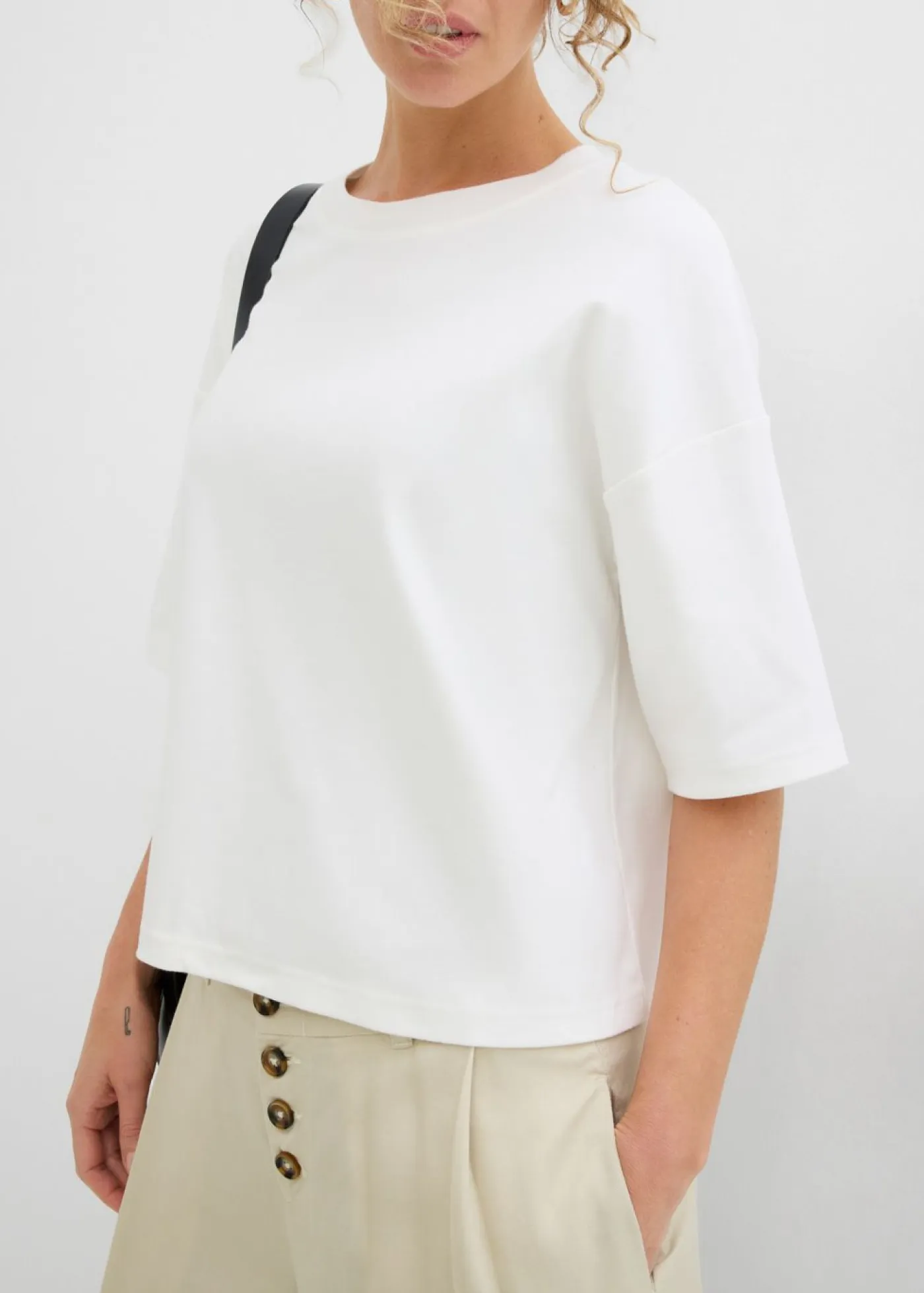 Sale Camiseta de algodón orgánico puro Mujer Esenciales|Camisetas