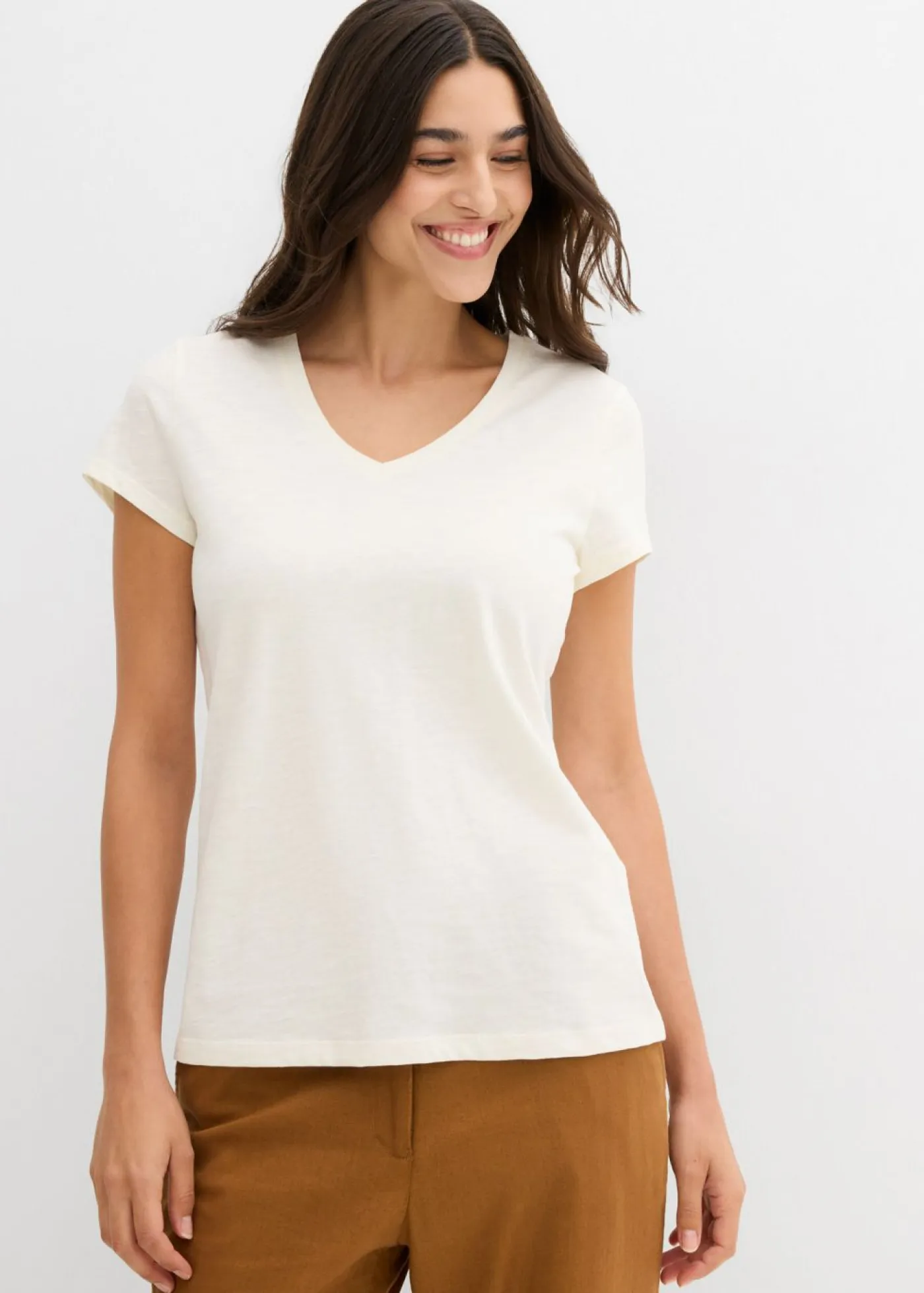 Camiseta de algodón orgánico puro (2 unidades) Mujer Básicos|Camisetas