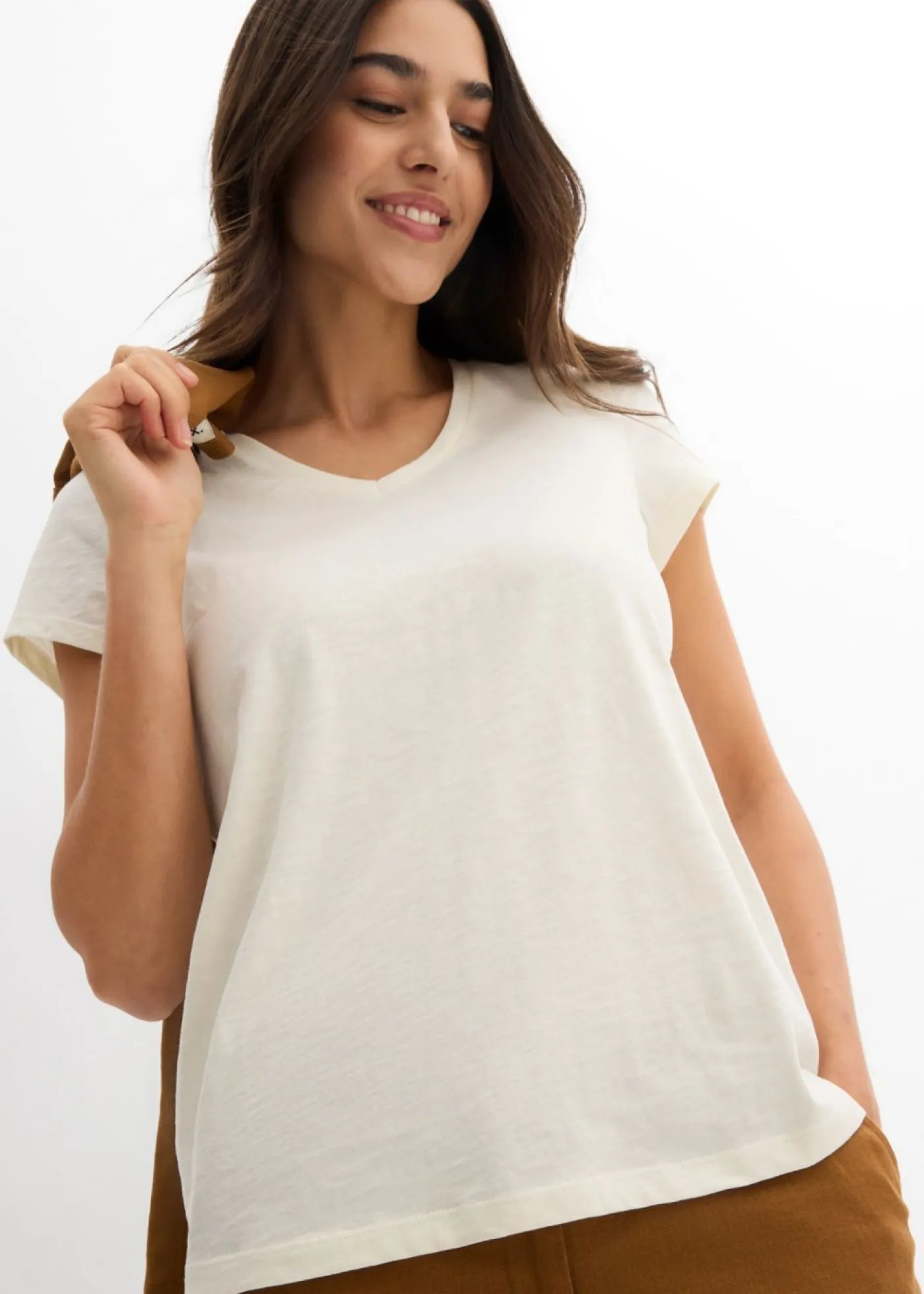 Camiseta de algodón orgánico puro (2 unidades) Mujer Básicos|Camisetas