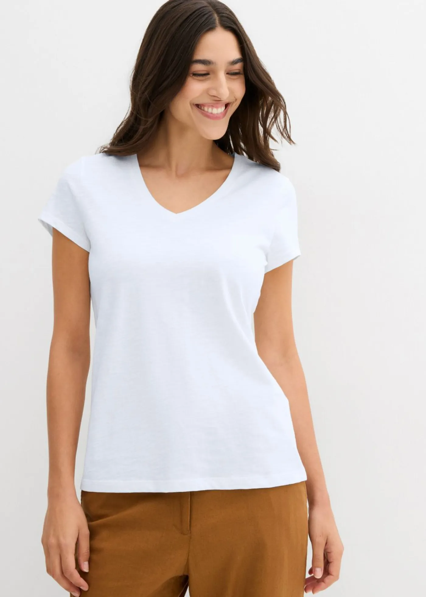 Best Camiseta de algodón orgánico puro (2 unidades) Mujer Básicos|Camisetas