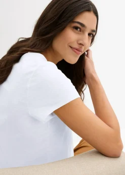 Best Camiseta de algodón orgánico puro (2 unidades) Mujer Básicos|Camisetas