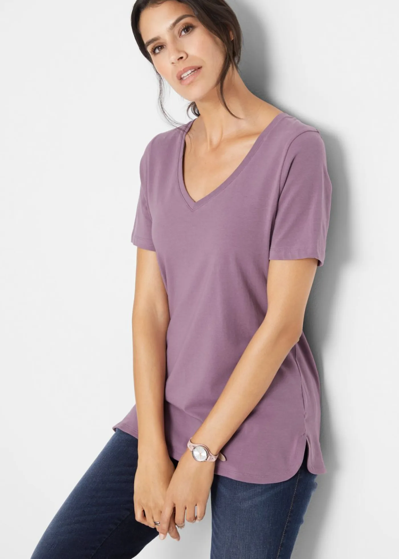 Sale Camiseta de algodón orgánico puro Mujer Básicos|Camisetas