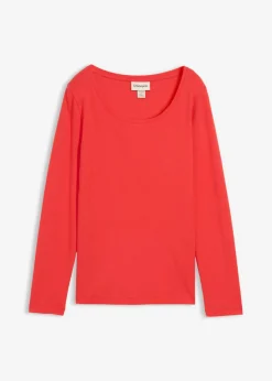 Outlet Camiseta de algodón orgánico puro con manga larga Mujer Básicos|Camisetas