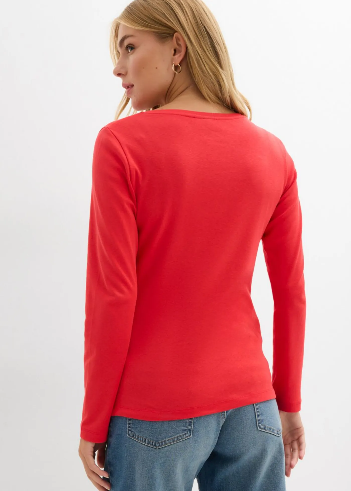 Outlet Camiseta de algodón orgánico puro con manga larga Mujer Básicos|Camisetas