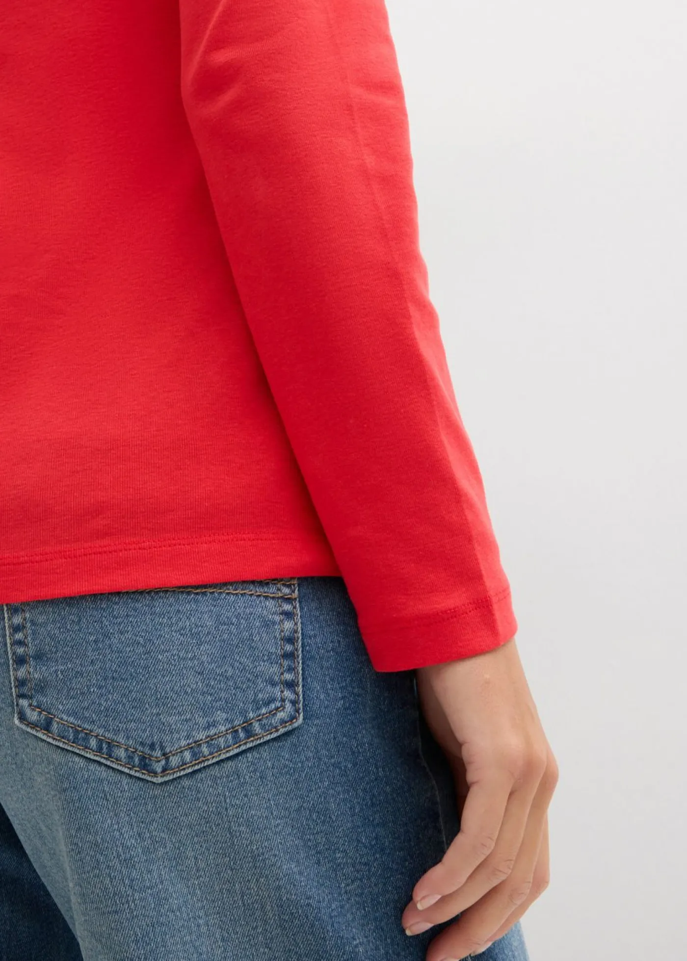 Outlet Camiseta de algodón orgánico puro con manga larga Mujer Básicos|Camisetas