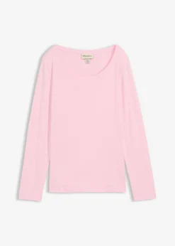 Hot Camiseta de algodón orgánico puro con manga larga Mujer Básicos|Camisetas