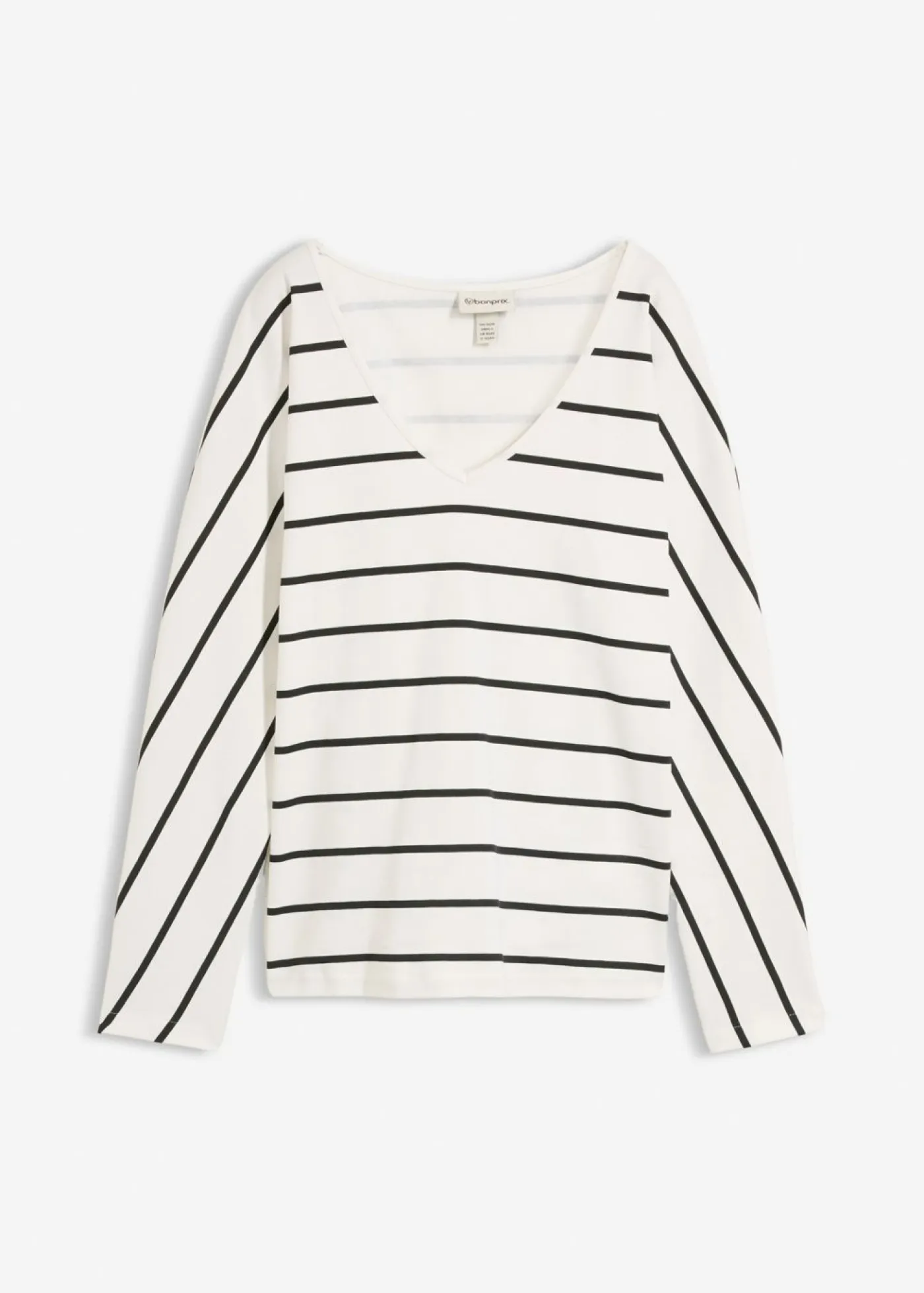 Outlet Camiseta de algodón orgánico puro con manga larga Mujer Camisetas|Novedades
