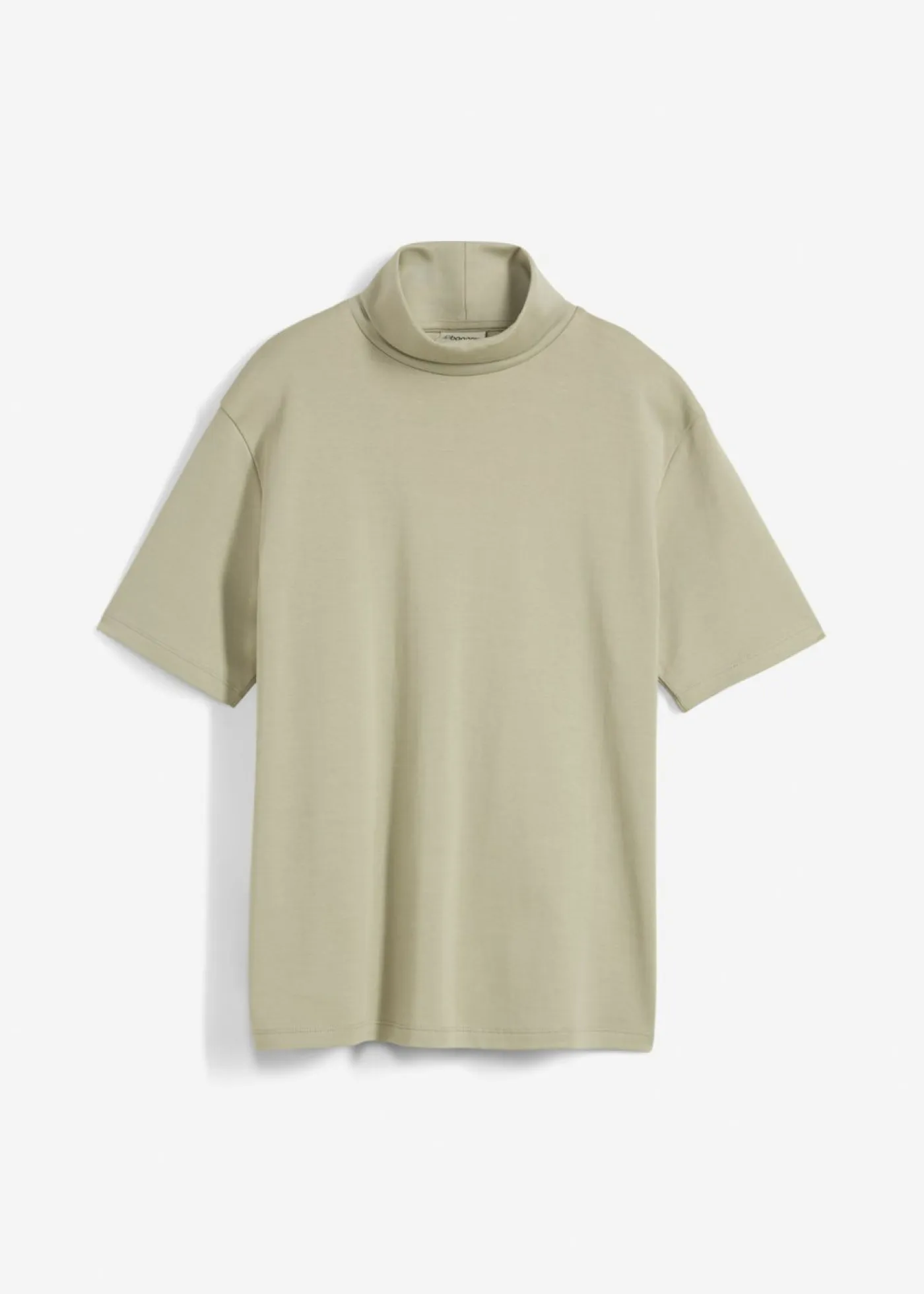 Discount Camiseta de algodón orgánico puro con cuello alto Mujer Esenciales|Camisetas
